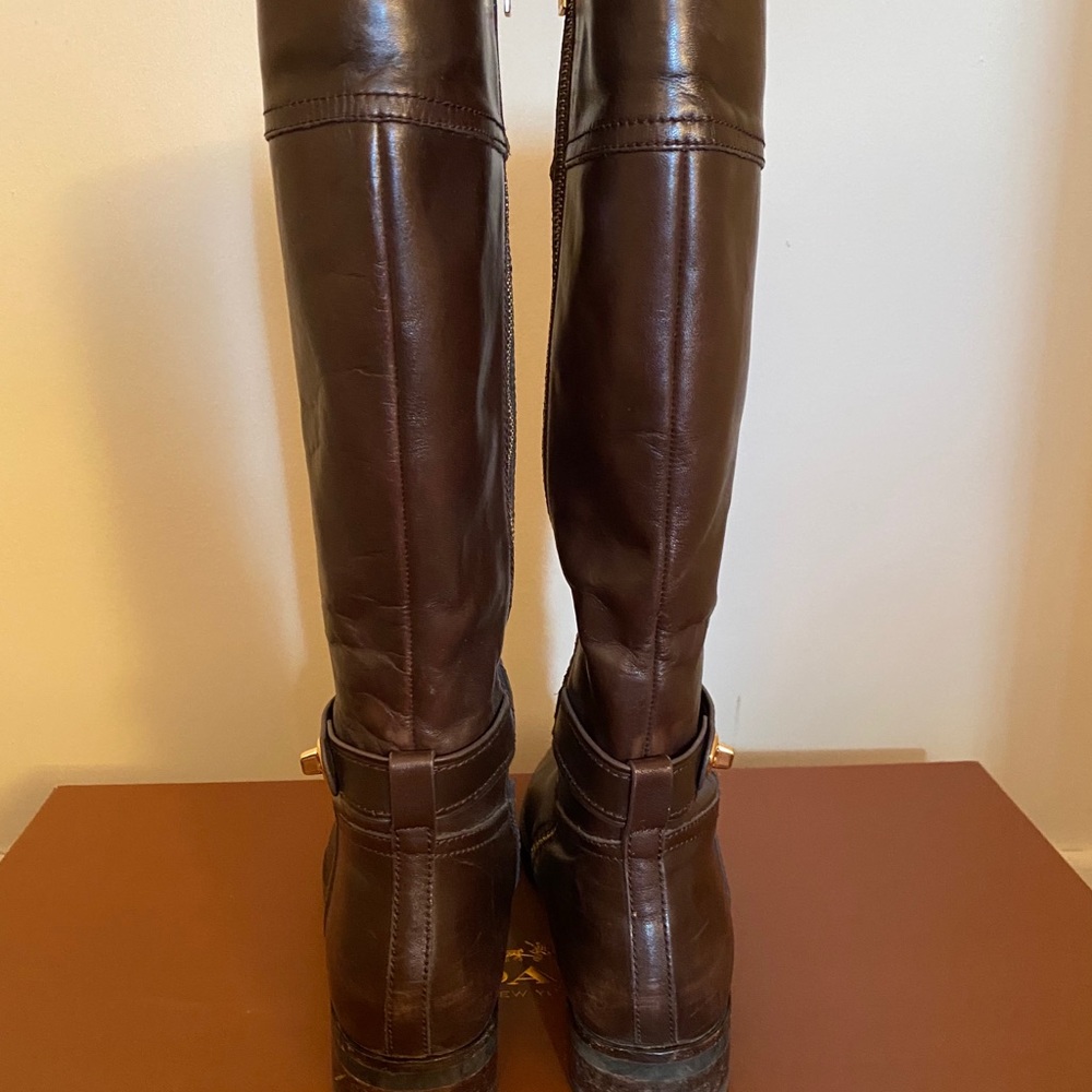 Coach dark brown leather riding boots - Picture 3 of 6